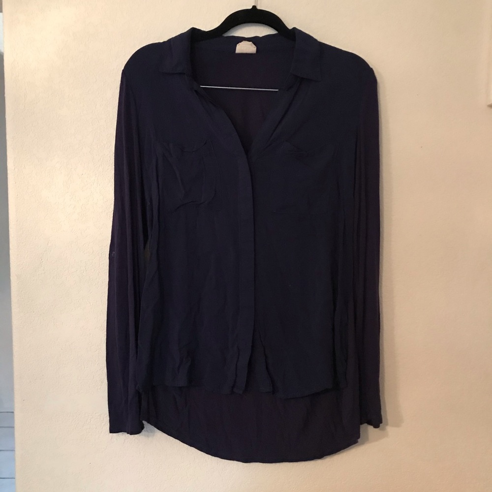 Converse Navy Button Up Size Medium